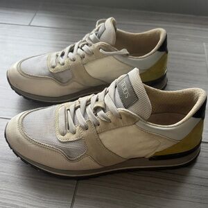 Tod's Men's White and Yellow Sneakers